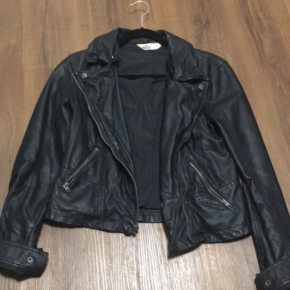 Hollister leather jacket
